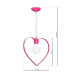 Suspension AMORE cœur métal fuschia E27 Enfant 