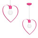 Suspension AMORE cœur métal fuschia E27 Enfant 