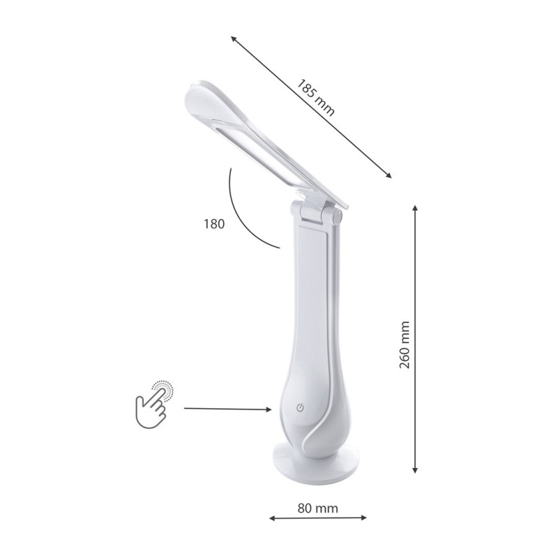 Lampe de bureau LILLY Blanc LED blanc chaud 4W dimmable 250Lm 5V 