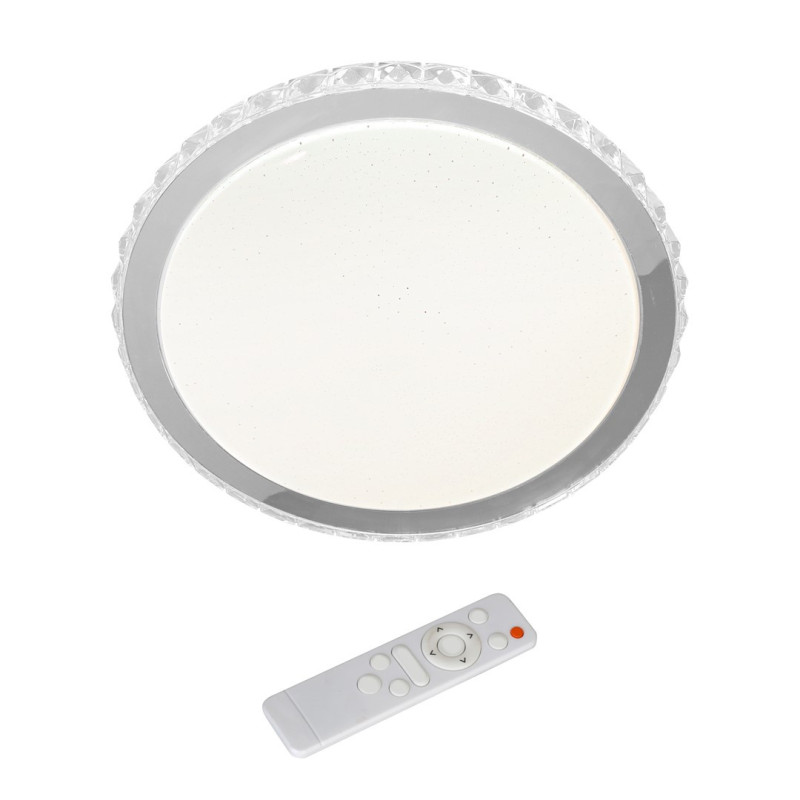 Plafonnier LAYLA rond 40cm blanc 1560Lm LED CTT 3000k à 6000k 33W dimmable avec télécommande 