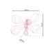 Applique murale MOTYL Papillon métal rose E27 Enfant 