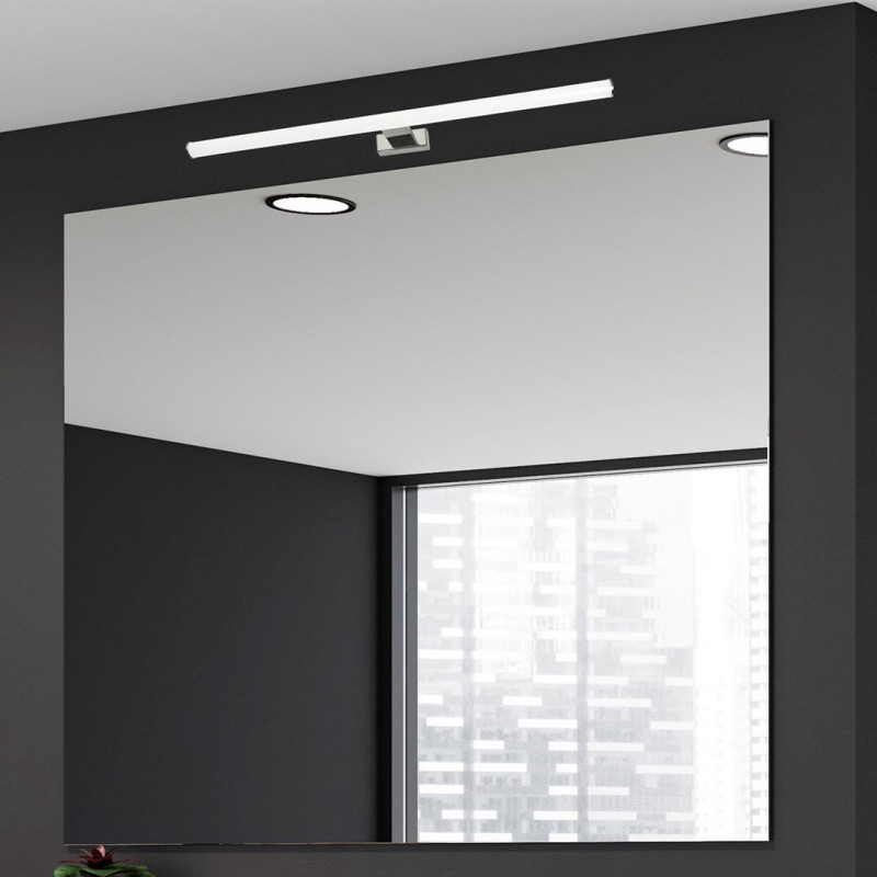 Applique murale salle de bain DUNA 60cm chromé LED blanc neutre 4000k 966Lm 13,8W Minimaliste 