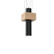 Suspension WEST support bois rectangle tube métal noir GU10 Scandinave 