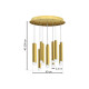 Suspension GOLDIE base ronde 12 tubes métal doré blanc neutre 4000L 840Lm 12W Design chic 