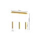 Suspension GOLDIE 3 tubes métal doré alignés blanc neutre 4000L 1050Lm 15W Design chic 