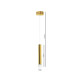 Suspension GOLDIE tube métal doré blanc neutre 4000L 350Lm 5W Design chic 