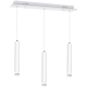 Suspension ALBA 3 cylindres métal blanc détail chromé G9 Minimaliste 