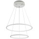 Suspension ORION 2 anneaux lumineux blanc superposés LED 3000K 6930Lm 99W Design chic 