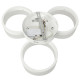 Plafonnier RING 3 anneaux lumineux blanc en cercle LED blanc neutre 2520Lm 36W Design chic 