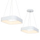 Suspension ASTRO carré blanc LED blanc neutre 4000K 1680 Lm 24W Minimaliste 