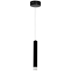 Suspension CARBON cylindre métal noir LED blanc neutre 4000k 25W 