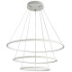 Suspension ORION 3 anneaux lumineux blanc superposés LED 3000K 6930Lm 99W Design chic 