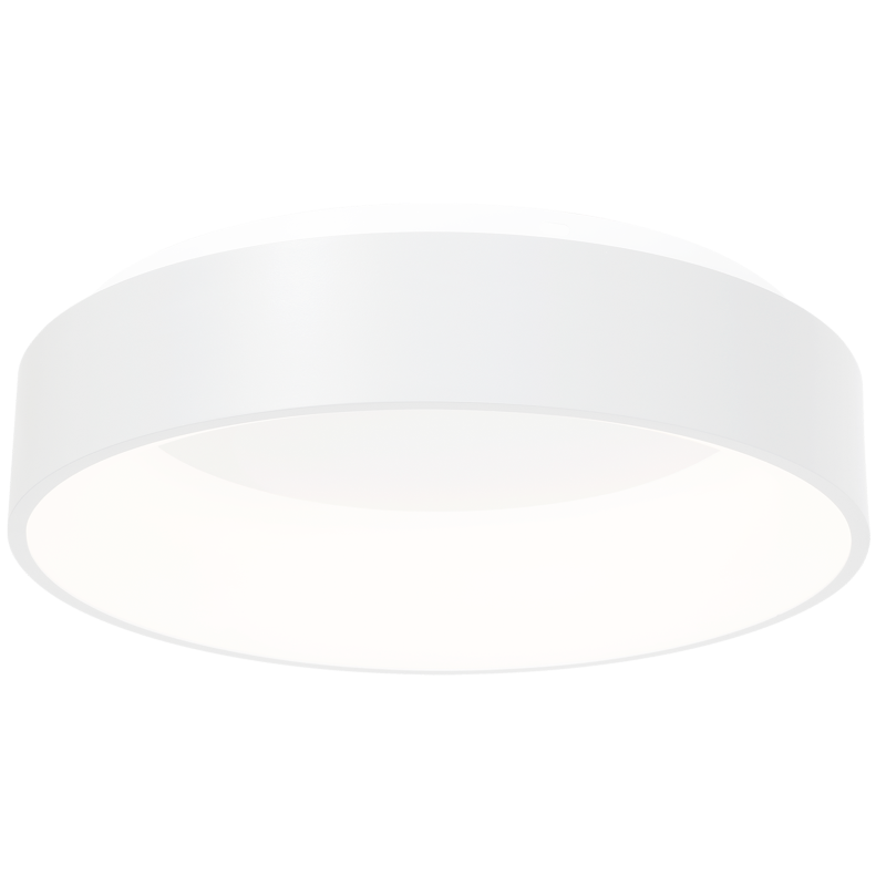 Plafonnier OHIO abat-jour 45cm acrylique blanc LED 24W blanc neutre 4000k 1680Lm Minimaliste 