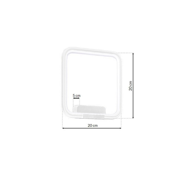 Applique murale NIX cadre lumineux carré blanc vertical LED 13W blanc chaud 910Lm Design chic 