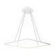 Suspension NIX cadre lumineux carré blanc LED 25W blanc chaud 1750Lm Design chic 
