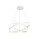 Suspension RING 2 cercles lumineux blanc entrelacés LED blanc neutre 4200Lm 60W + télécommande Design chic 