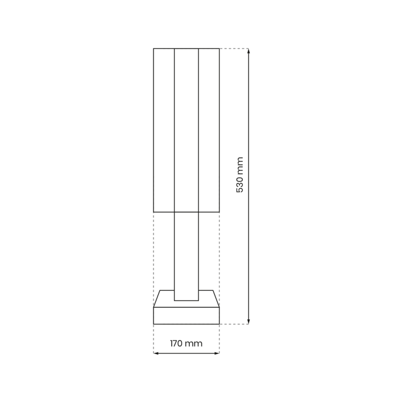 Lampe à poser RAY rectangle lumineux vertical noir et blanc LED 12W blanc naturel 840Lm Minimaliste 