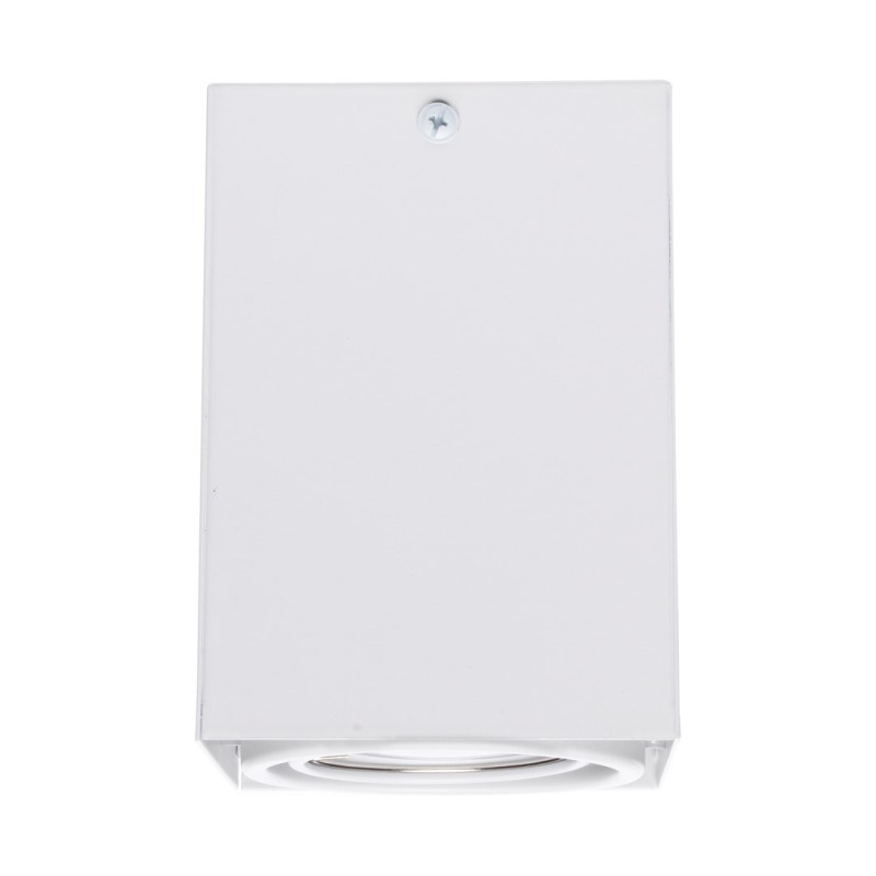 Plafonnier BLOCCO rectangle blanc spot orientable 7W GU10 blanc chaud 3000k Minimaliste 