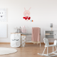 Applique murale avec horloge BUNNY rose LED 0,6W sticker lapin Enfant 