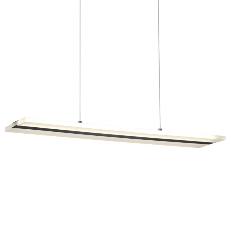 Suspension RAY rectangle lumineux noir et blanc LED 12W blanc naturel 840Lm Minimaliste 