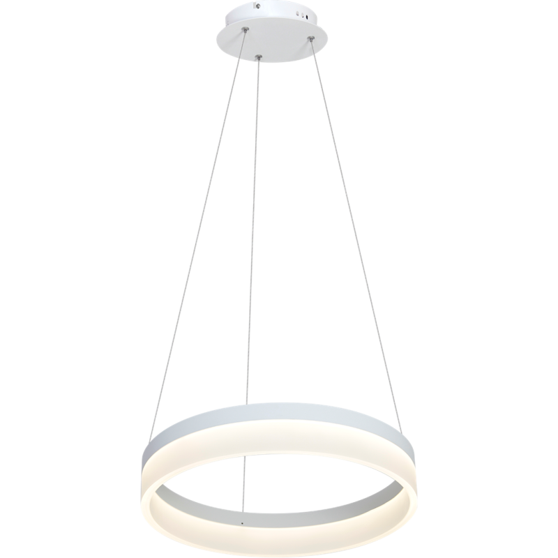 Suspension RING anneau lumineux blanc 40cm LED blanc neutre 1680Lm 24W Design chic 