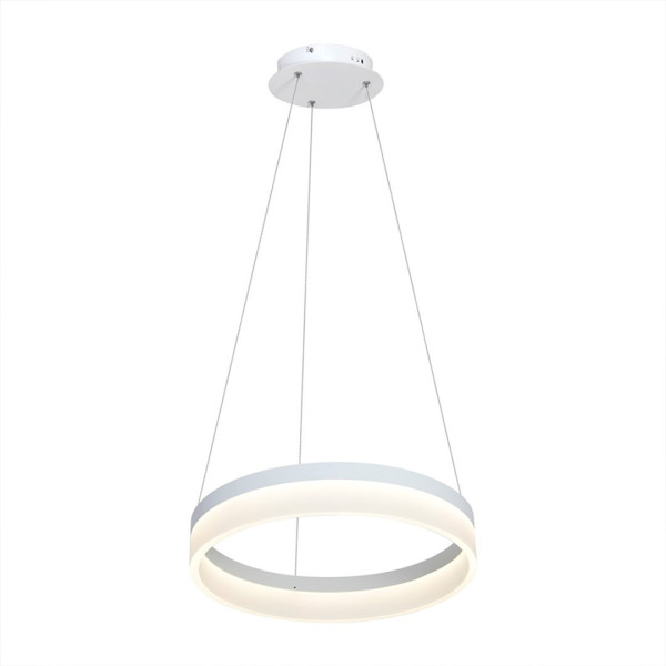 Suspension RING anneau lumineux blanc 40cm LED blanc neutre 1680Lm 24W Design chic 