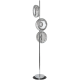 Lampadaire MERCURIO 3 anneaux métal chromé LED blanc neutre 4000k 2520Lm 36W Design chic 