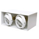 Plafonnier BLOCCO rectangle blanc spots orientables 2x7W GU10 blanc chaud 3000k Minimaliste 
