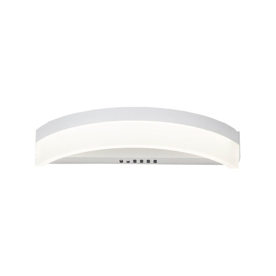 Applique murale RING demi-cercle lumineux blanc horizontal LED blanc neutre 560Lm 8W Design chic 
