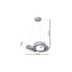 Suspension MERCURIO hauteur réglable 3 anneaux métal chromé LED blanc neutre 4000k 2520Lm 36W Design chic 