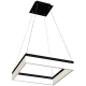 Suspension NERO cadre lumineux carré noir LED 32W blanc neutre 2240Lm Design chic 