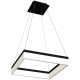 Suspension NERO cadre lumineux carré noir LED 32W blanc neutre 2240Lm Design chic 