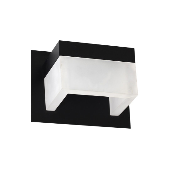 Applique murale NERO cubique noir et blanc LED 7W blanc neutre 490Lm métal acrylique Design chic 