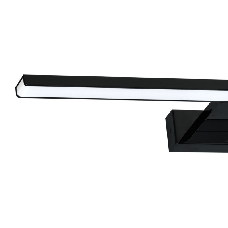 Applique murale SHINE barre métal 60cm noir LED blanc neutre 4000k 13,8W IP44 