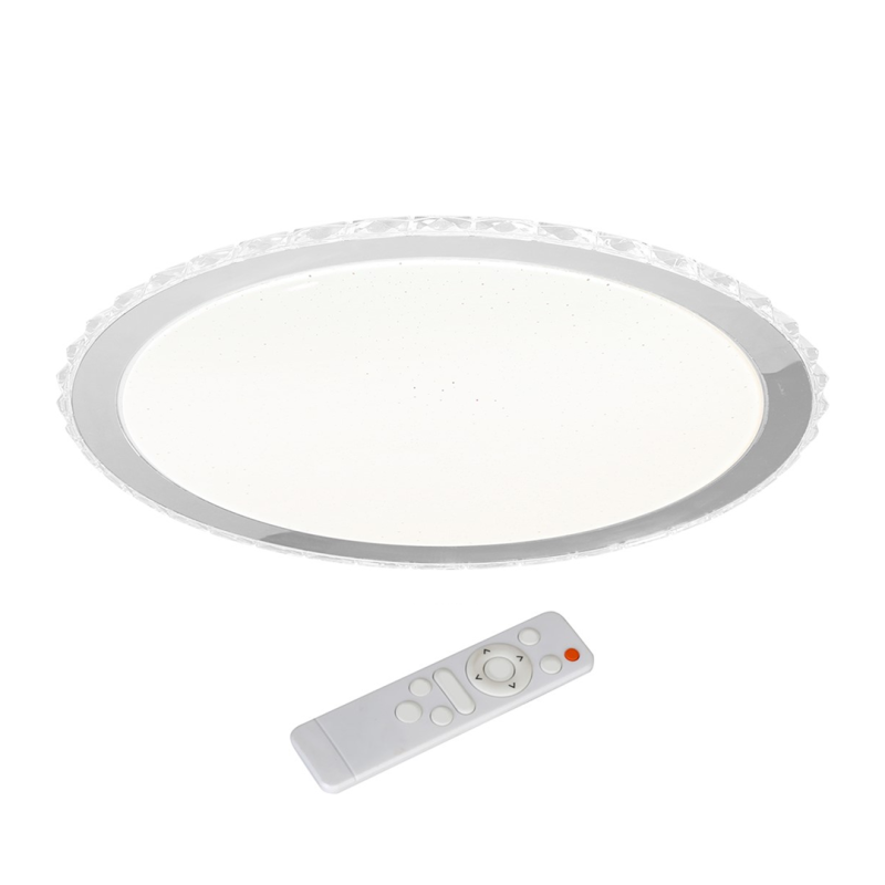 Plafonnier LAYLA rond 50cm blanc 3300Lm LED CTT 3000k à 6000k 50W dimmable avec télécommande 