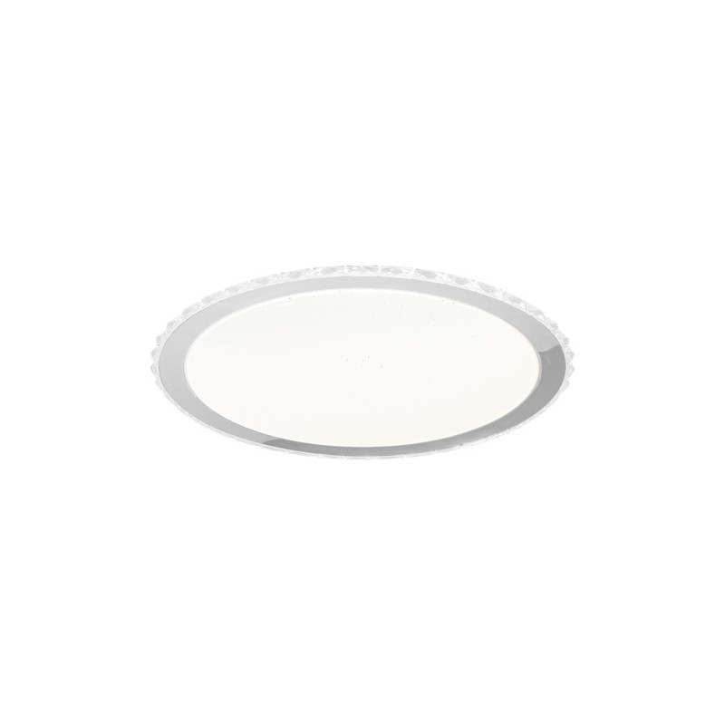 Plafonnier LAYLA rond 50cm blanc 3300Lm LED CTT 3000k à 6000k 50W dimmable avec télécommande 