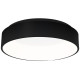 Plafonnier OHIO abat-jour 45cm acrylique noir LED 24W blanc neutre 4000k 1680Lm Minimaliste 