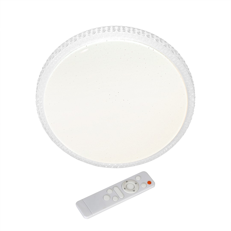 Plafonnier CRUZ rond blanc 50cm LED 3300Lm CCT 3000k à 6000k 66W + télécommande 