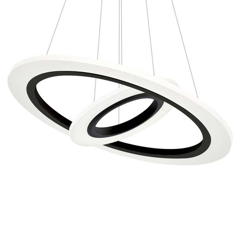 Suspension COSMO 2 anneaux lumineux blanc neutre 4000K LED 36W 2520Lm Design chic 