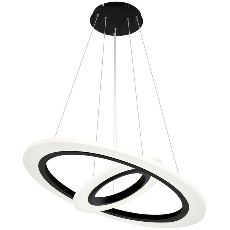 Suspension COSMO 2 anneaux lumineux blanc neutre 4000K LED 36W 2520Lm Design chic 