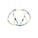 Suspension GLOBE bande lumineuse torsadée chromé LED 50W blanc neutre 3000Lm Design chic 