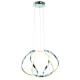 Suspension GLOBE bande lumineuse torsadée chromé LED 50W blanc neutre 3000Lm Design chic 