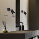 Applique murale SOLO spot orientable rectangle métal noir et bois mini GU10 Industriel 