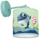 Applique murale FINKA le dauphin bleu abat-jour plastique métal vert E27 Enfant 