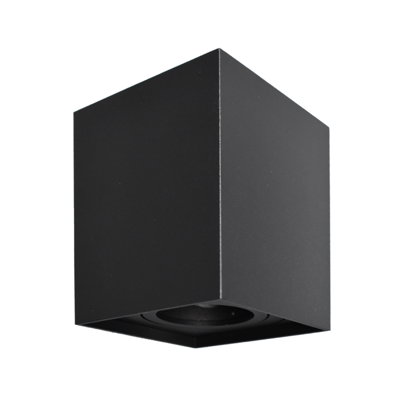 Plafonnier BIMA rectangle noir aluminium GU10 Minimaliste 