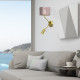 Applique murale ZIGGY abat-jour tissu mosaique rose doré E27 + liseuse mini GU10 Design chic 