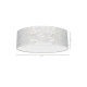 Plafonnier SENSO abat-jour rond 60cm tissu marbré blanc doré E27 Design chic 