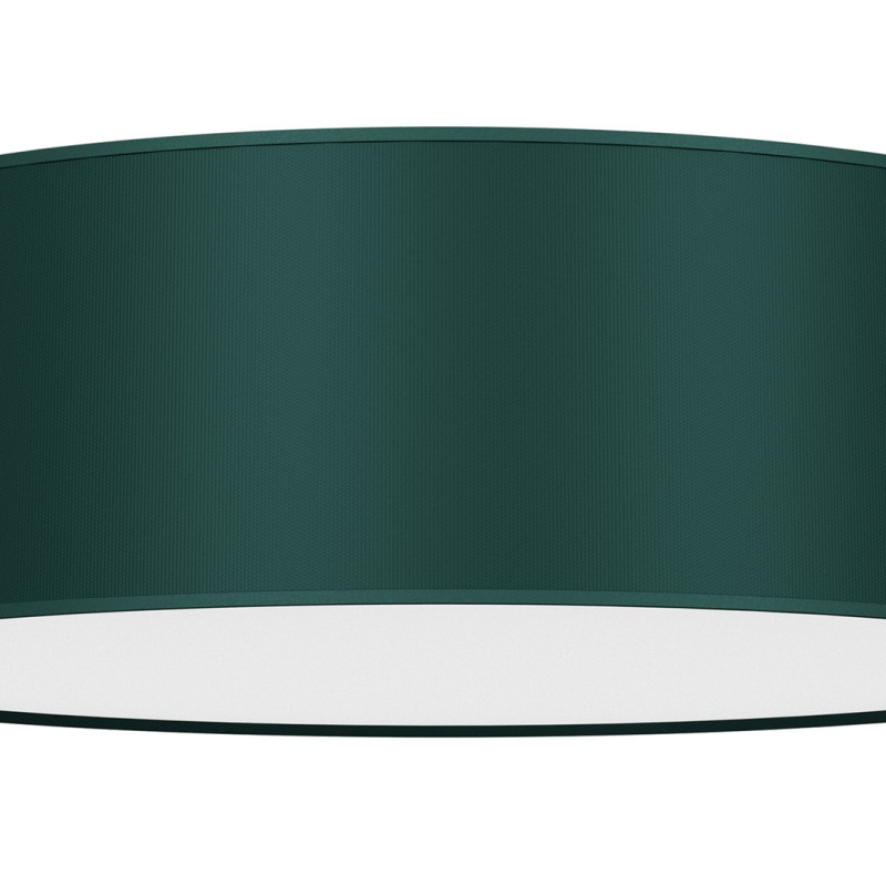 Plafonnier VERDE abat-jour rond 60cm tissu vert E27 Design chic 