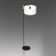 Lampadaire ATLANTA abat-jour Lin beige gris E27 Nature 