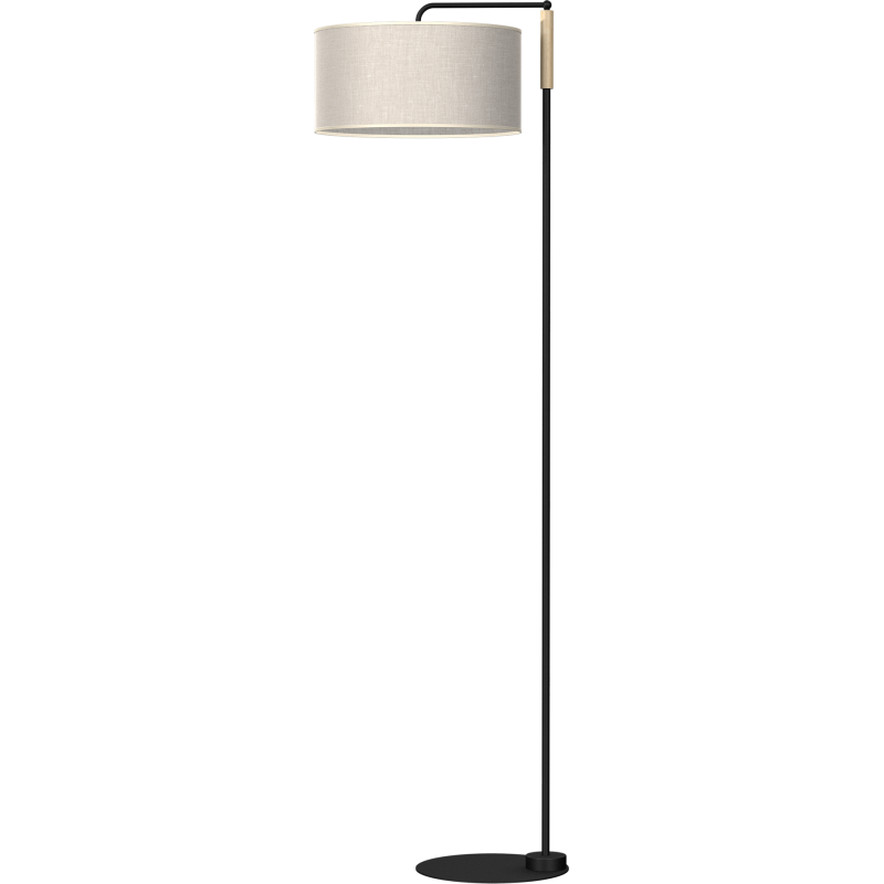 Lampadaire ATLANTA abat-jour Lin beige gris E27 Nature 